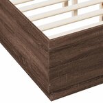 vidaXL Cadre de lit avec LED sans matelas chêne marron 120x190 cm