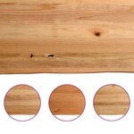 vidaXL Table à manger avec bord naturel 220x120x74cm bois massif chêne