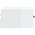 vidaXL Tables de chevet murales 2 Pièces Blanc brillant 35x35x20 cm