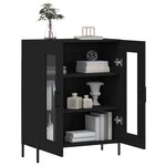 vidaXL Buffet noir 69 5x34x90 cm bois d'ingénierie