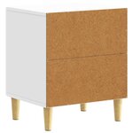 vidaXL Table de chevet Blanc brillant 43 x 34 5 x 50 cm