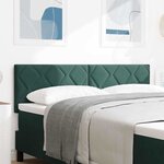 vidaXL Tête de lit avec tête de lit Vert foncé 144 cm Velours