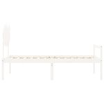 vidaXL Lit pour personne âgée sans matelas blanc bois massif
