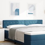 Tête de lit vidaXL avec boutons en cristal capitonnée bleu foncé 200 cm en velours