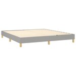 vidaXL Sommier à lattes de lit avec matelas Gris clair 180x200cm Tissu