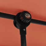 vidaXL Parasol de jardin avec mât en aluminium 180x110 cm Terre cuite
