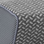 vidaXL Oreiller avec oreiller Gris 60 x 34 x 11 cm Polyester