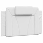 vidaXL Coussin de tête de lit blanc 80 cm similicuir