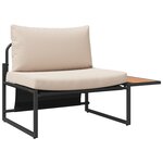Ensemble de salle à manger de jardin 3 pièces avec coussins taupe