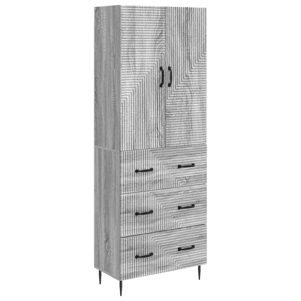 vidaXL Ensemble de Meubles 2 Pièces Sonoma gris 66 x 34 5 x 90 cm