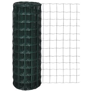 vidaXL Clôture euro Acier 10 x 1 0 m Vert