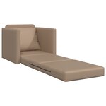 vidaXL Canapé-lit au sol 2-en-1 Cappuccino 74x77x81 cm Faux cuir