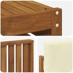 vidaXL Ensemble de canapés d'extérieur 7 pc Naturel et Crème Polyester
