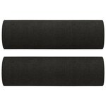 vidaXL Ensemble de canapés 3 Pièces avec coussins noir tissu