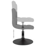 vidaXL Tabouret de bar pivotant Gris clair Velours