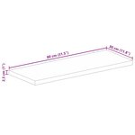 vidaXL Dessus de table 80x30x2 5 cm rectangulaire bois massif manguier