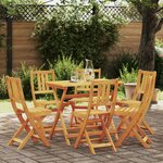 Chaises de jardin pliantes vidaXL 6 Pièces 36x46x86 cm Bois massif d'acacia