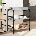 vidaXL Chariot de cuisine sonoma gris 81 5x41x92 5cm bois d'ingénierie