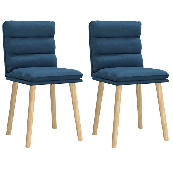 vidaXL Chaises à manger lot de 2 bleu tissu