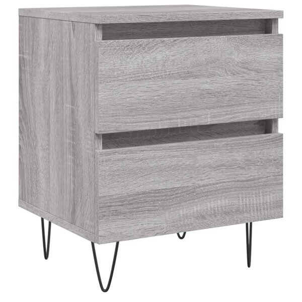 vidaXL Table de chevet sonoma gris 40x35x50 cm bois d’ingénierie