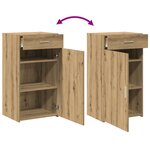 Buffet vidaXL en chêne artisan 30x42 5x93 cm en bois d'ingénierie