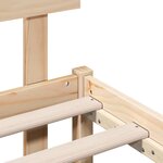 vidaXL Cadre de lit avec tête de lit 80x200 cm Bois massif Pin