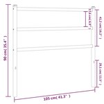 vidaXL Tête de lit métal noir 100 cm