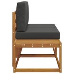 vidaXL Canapé d'extérieur en bout 2 Pièce Naturel et Anthracite