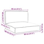 vidaXL Set de coussins de palette 2 Pièces Crème Tissu Oxford