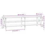 vidaXL Meuble TV sonoma gris 180x40x50 cm bois d'ingénierie