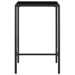 vidaXL Ensemble de bar de jardin 5 Pièces et coussins Résine tressée Noir