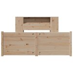 vidaXL Lit bibliothèque sans matelas 135x190 cm bois de pin massif