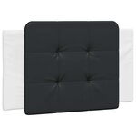 vidaXL Cadre de lit sans matelas Zadar blanc et noir 80x200 cm similicuir