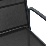 vidaXL Chaises de jardin 2 Pièces Noir et anthracite 53 5 x 59 x 77 cm