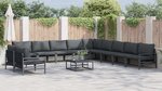 vidaXL Ensemble de canapé de jardin 12 Pièces Anthracite Acier
