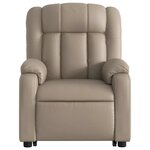 vidaXL Fauteuil inclinable électrique cappuccino similicuir