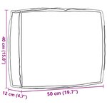 vidaXL Coussin Crème 50 x 40 x 12 cm Tissu Oxford