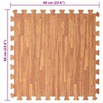 vidaXL Tapis de sol de piscine 12 Pièces bois 4 32 ㎡ Mousse EVA
