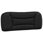 vidaXL Lit avec matelas noir et blanc 100x200 cm similicuir