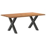 vidaXL Table à manger marron clair bois de chêne massif rectangulaire
