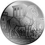 Monnaie TROJAN HORSE 1/500 Oz Platine 25$ Liberia 2026 (PRÉCOMMANDE)