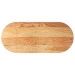 vidaXL Dessus de table 140x60x2 cm bois de chêne massif ovale
