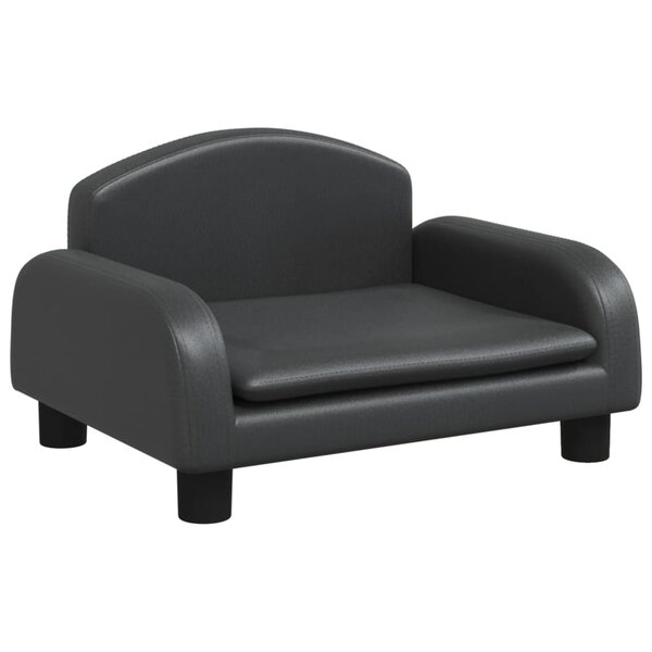 vidaXL Canapé pour enfants noir 50x40x30 cm similicuir