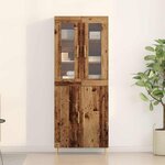 vidaXL Haut Armoire 2 Pièces Bois ancien Bois d'ingénierie