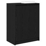 vidaXL Armoire à chaussures chêne noir 57x34x76 cm bois d'ingénierie