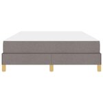 vidaXL Lit à ressorts avec matelas Taupe 140 x 200 cm tissu