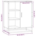 vidaXL Buffet chêne marron 62x35x76 cm bois d'ingénierie