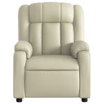 vidaXL Fauteuil de massage inclinable électrique crème similicuir