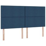 vidaXL Lit de Rangement Bleu 200 x 200 cm Cuir synthétique