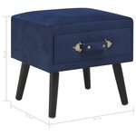 vidaXL Tables de chevet 2 Pièces Bleu 40x35x40 cm Velours